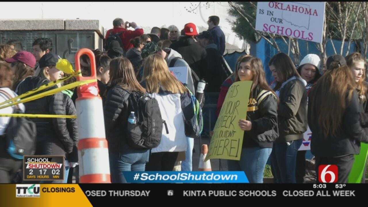 Students Join Teachers In Show Of Support At State Capitol