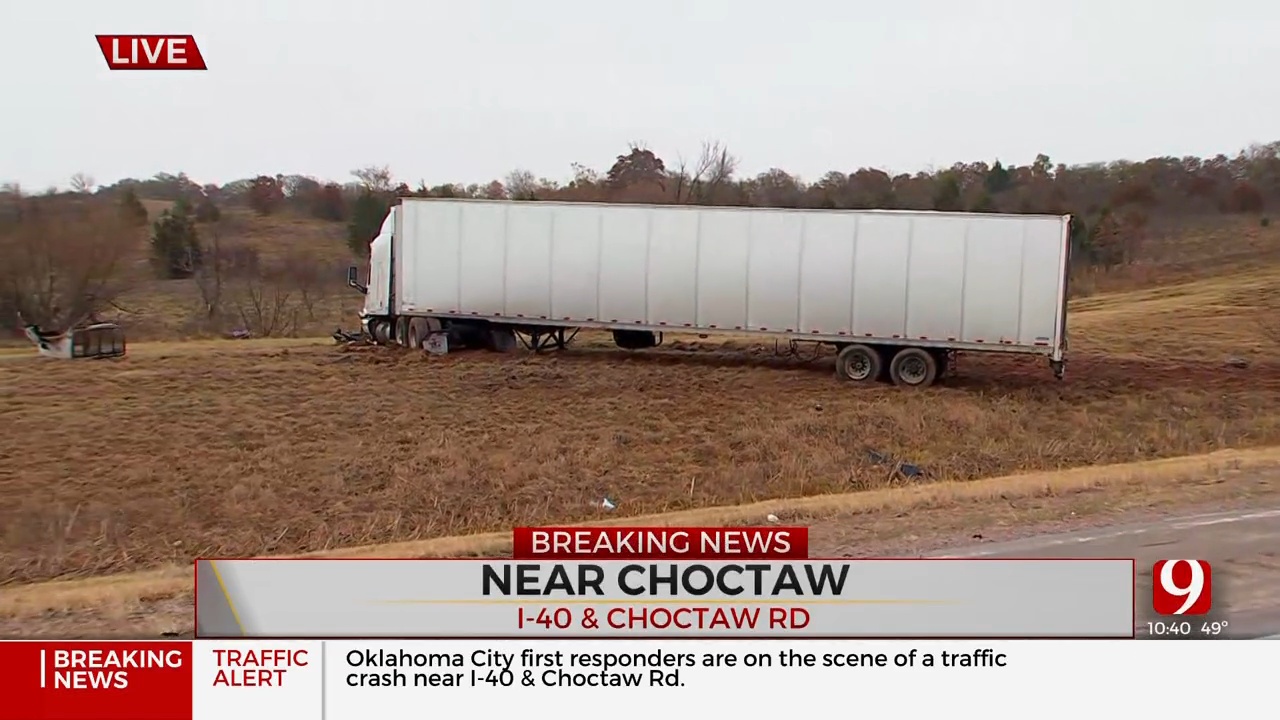 Semi Crash On I-40 Near Choctaw Rd. Causes Traffic Backup