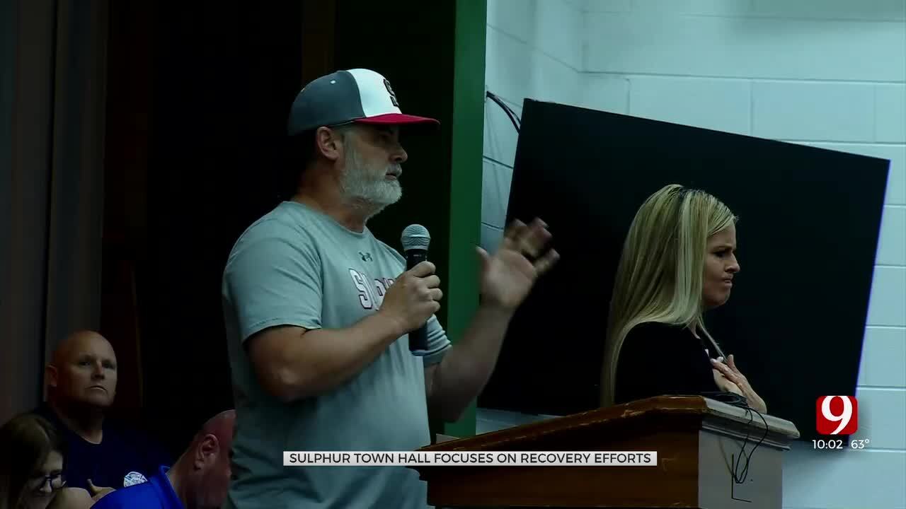 'We Will Rebuild This': Disaster Agencies Hold Town Hall In Sulphur