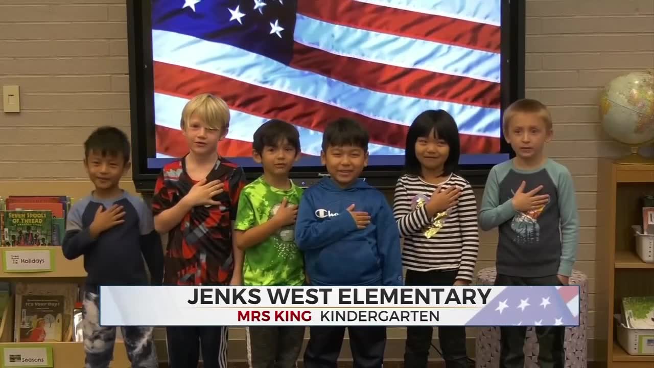 Daily Pledge: Kindergarten Students From Jenks West Elementary