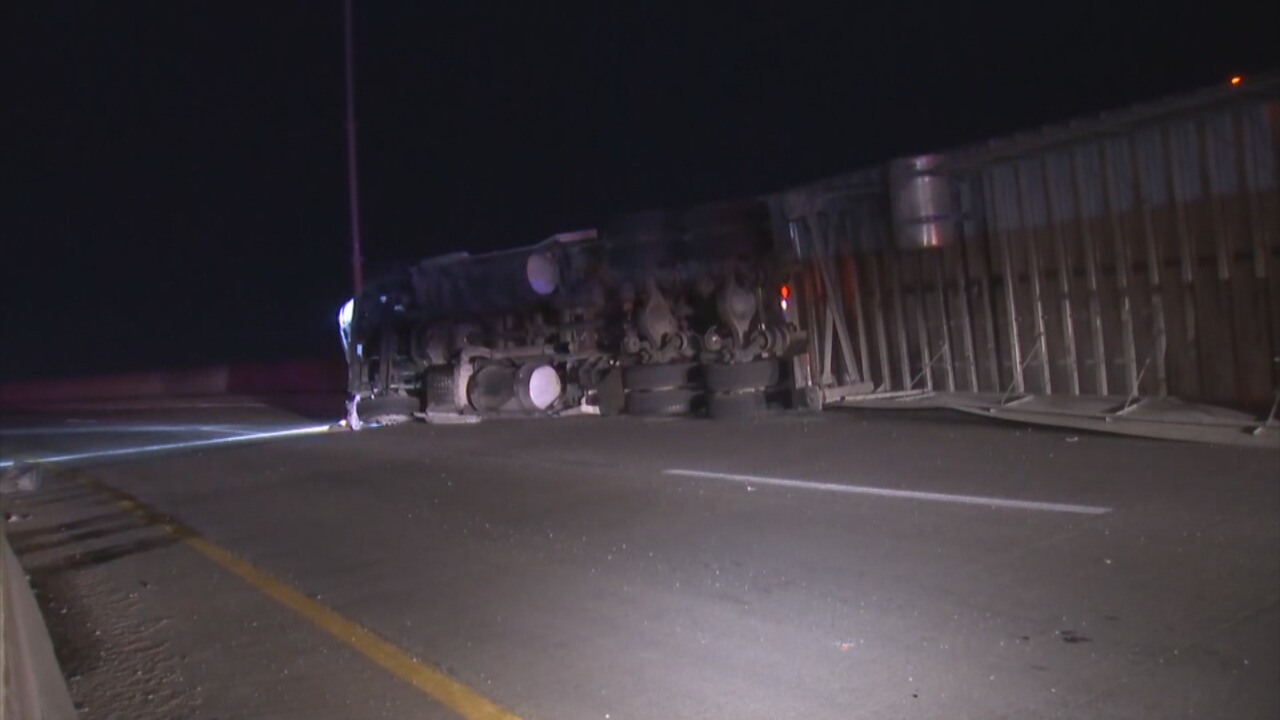 Road Open Again After Semi Rollover Northwest Of Downtown Tulsa