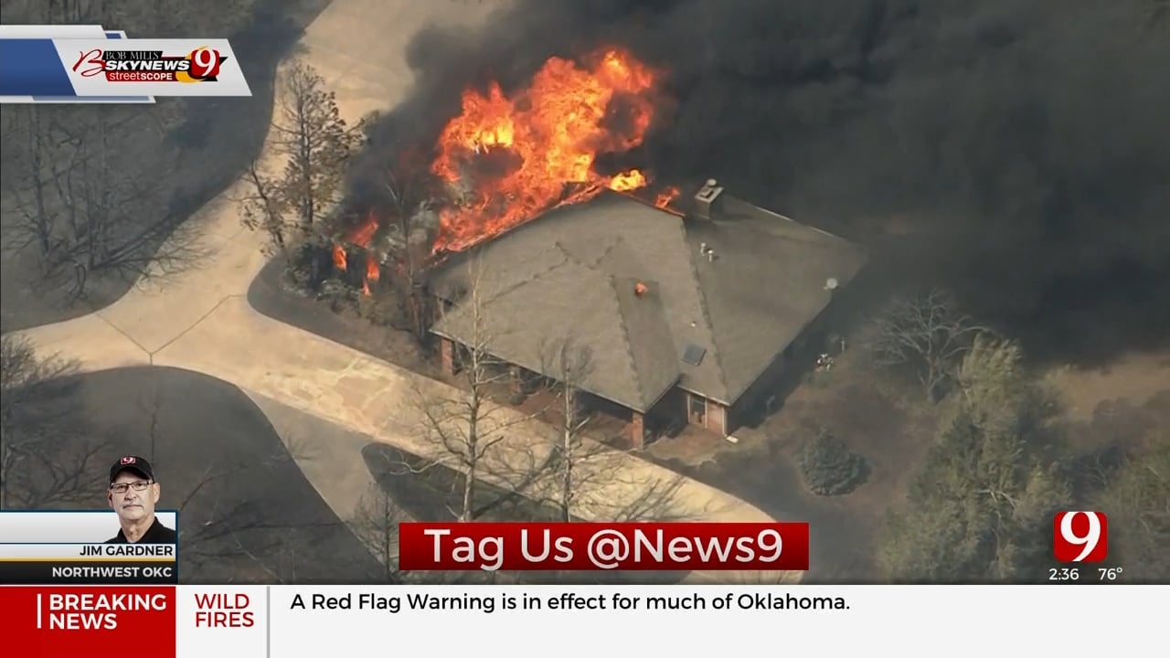Wildfire Burns Home In NE Oklahoma City