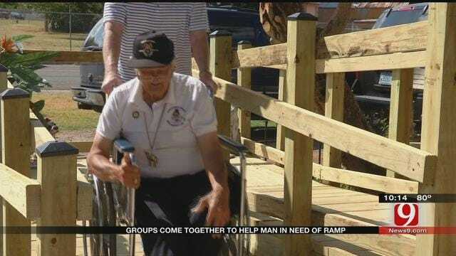 Volunteers Build Wheelchair Ramp For Elderly Couple