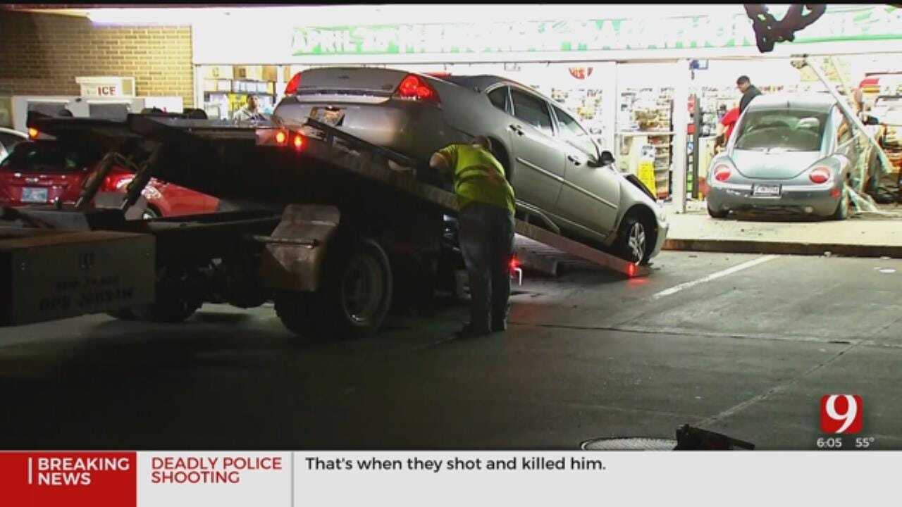 2 Vehicle Crash Leads To Car Into 7-Eleven