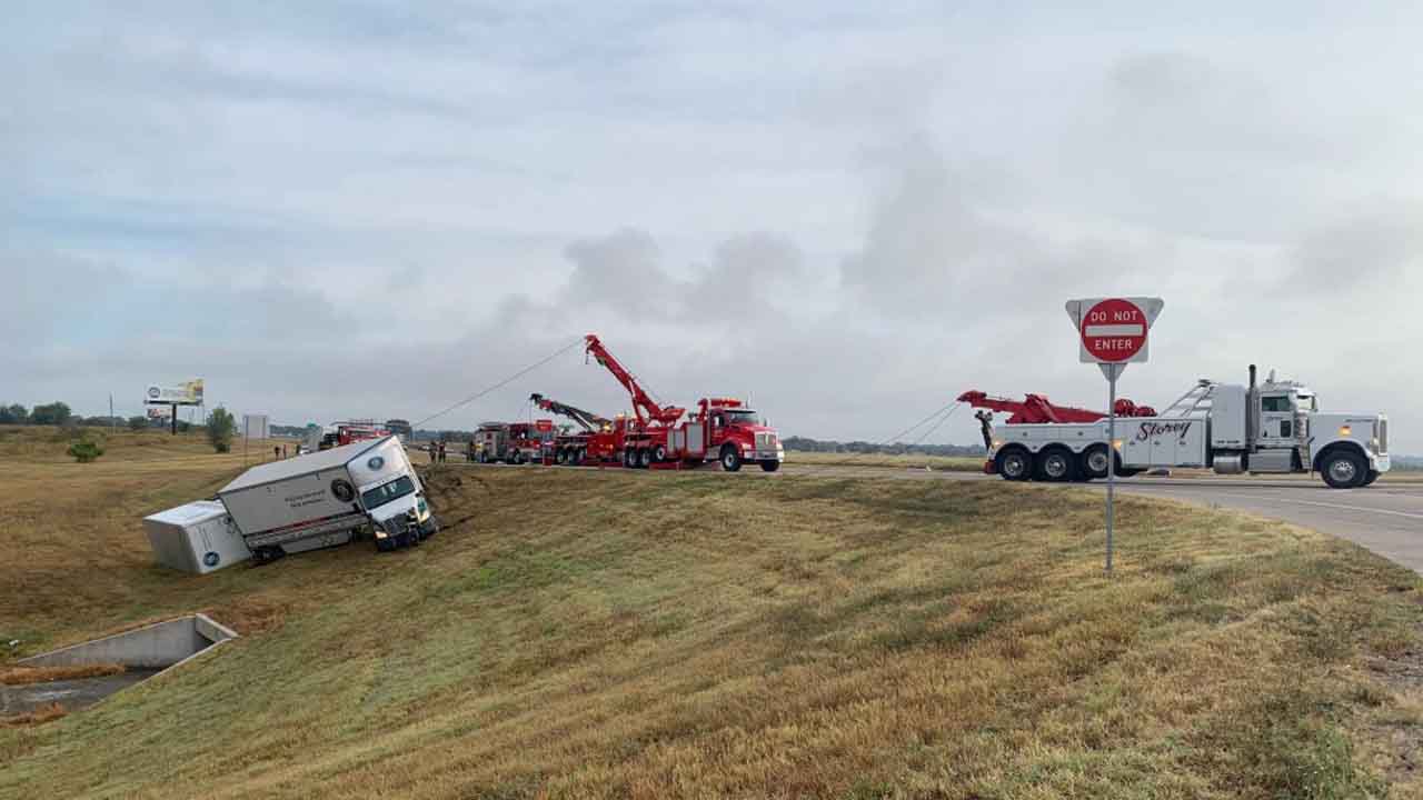 Hazmat Crews Called To The Scene After Rollover Crash Along US-169