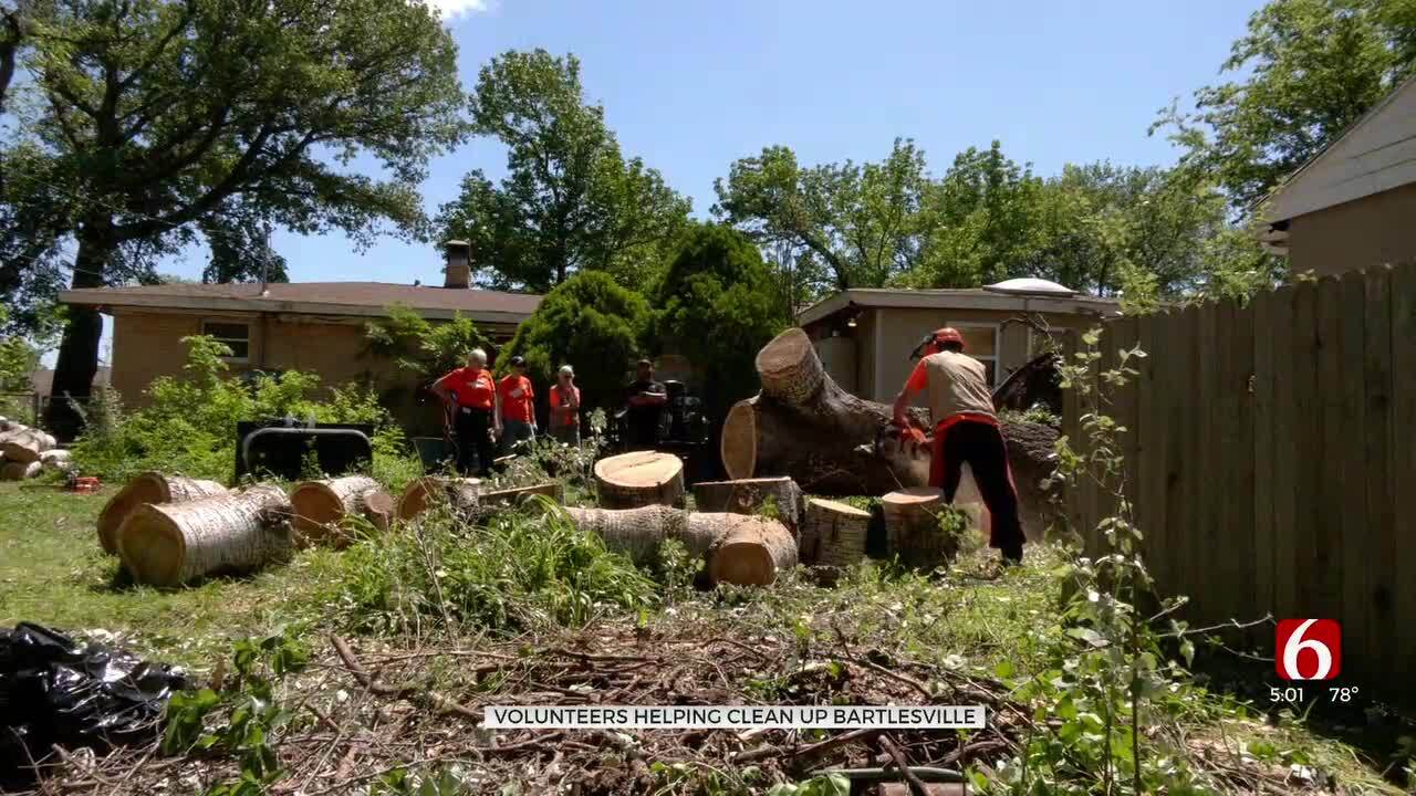 'People Are Still Hurting': Volunteer Helping Clean Up Bartlesville Tornado Damage