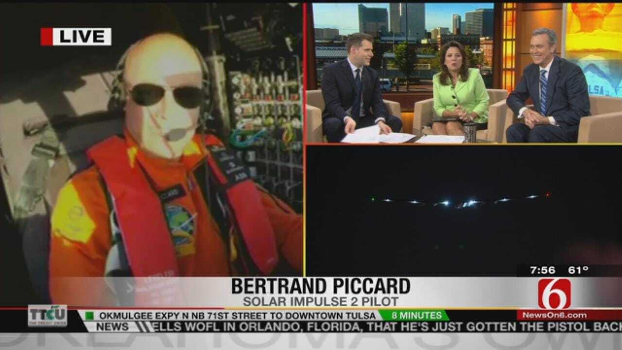Pilot Of Solar Impulse 2 Talks With 6 In The Morning While En Route To Tulsa