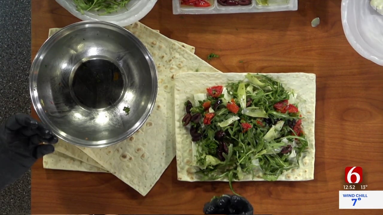Cooking Corner: Goat Cheese and Artichoke Salad Flatbread