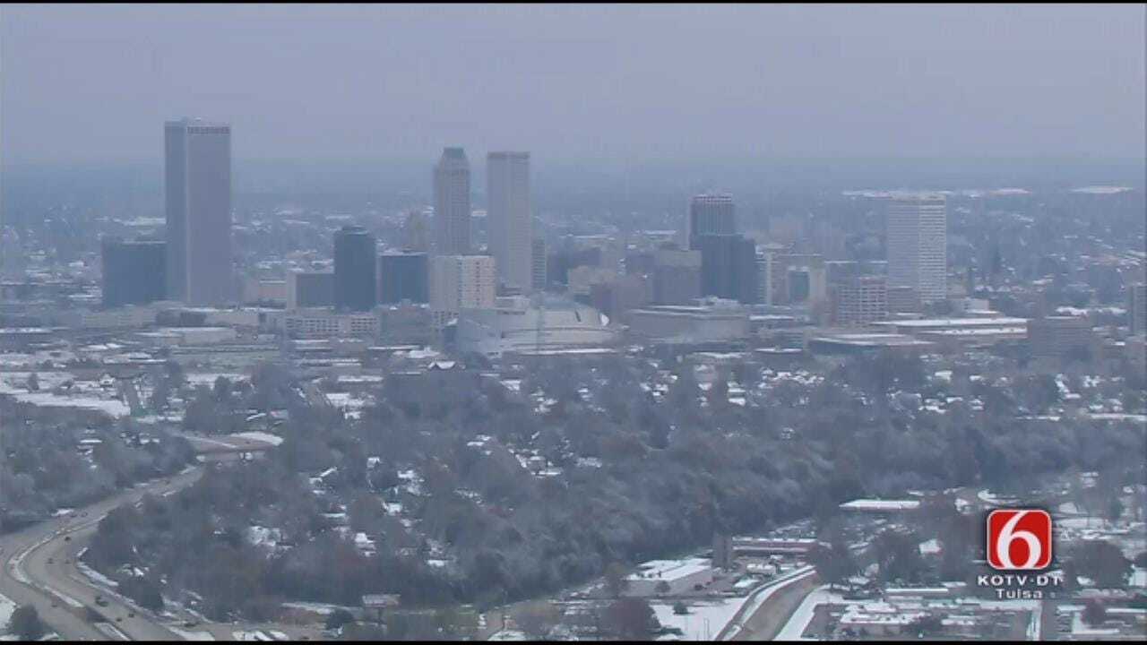 WEB EXTRA: Osage SkyNews 6 HD Over Scenic Snowfall In Tulsa
