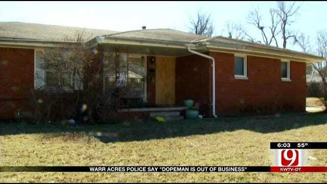 Warr Acres Police Post Sign On Suspected Drug Dealer's Home