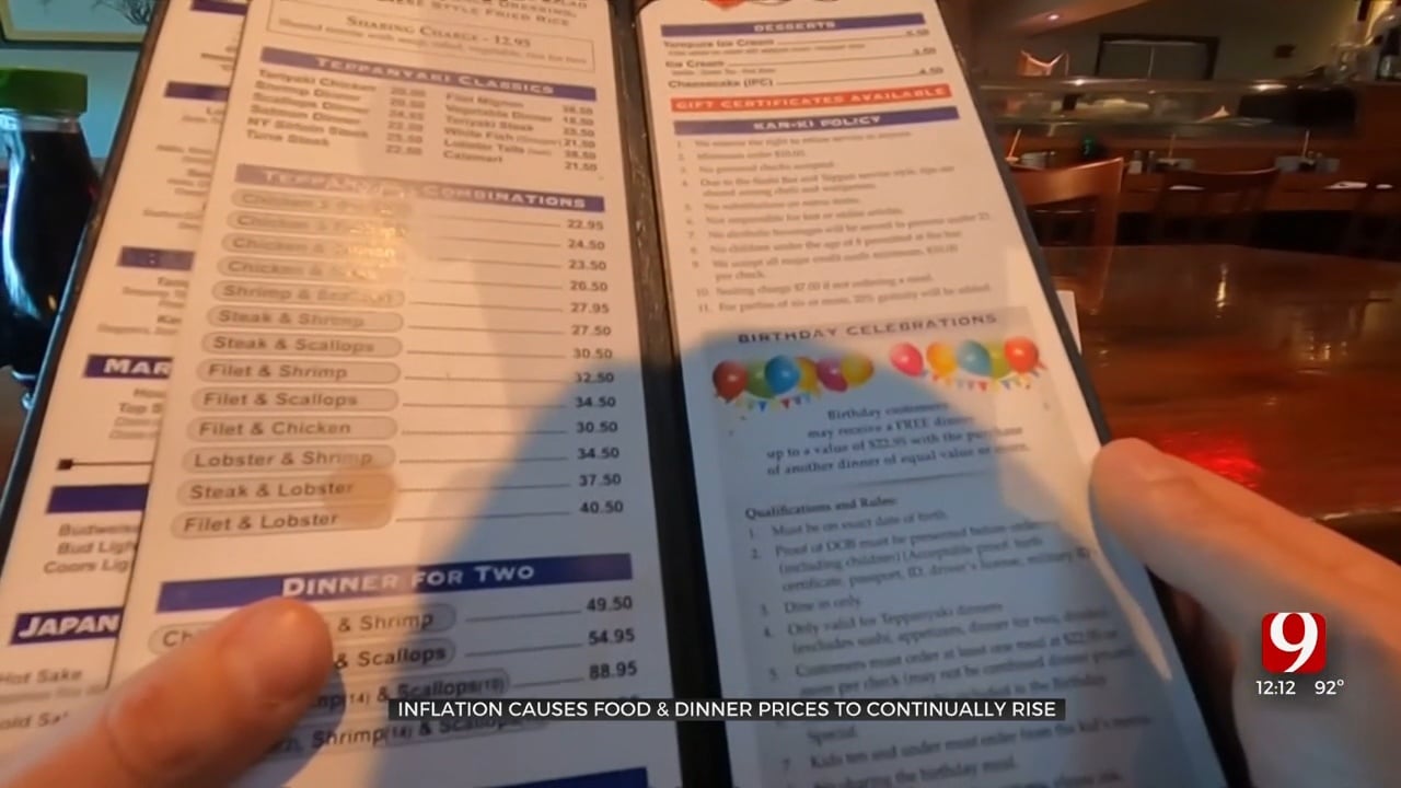 Inflation Affecting Food Prices At Restaurants