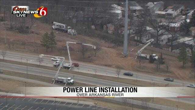 PSO Moving High Power Transmission Lines Next To Tulsa's River Spirit Casino