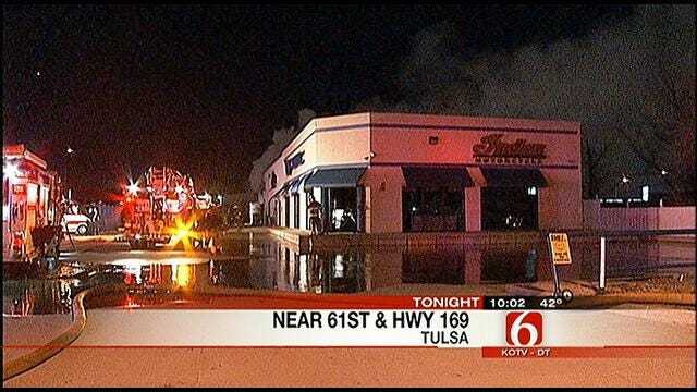 Tulsa Fire Department Extinguishes Motorcycle Shop Blaze