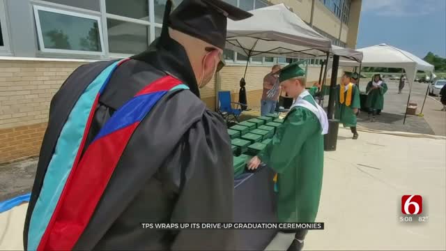 Tulsa Public Schools Wraps Up Drive-Up Graduations