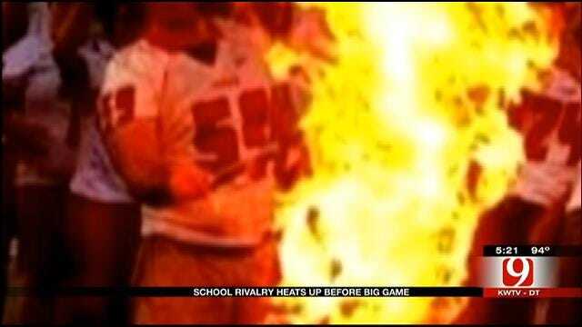 Yukon High School Football Players Burn Mustang Flag
