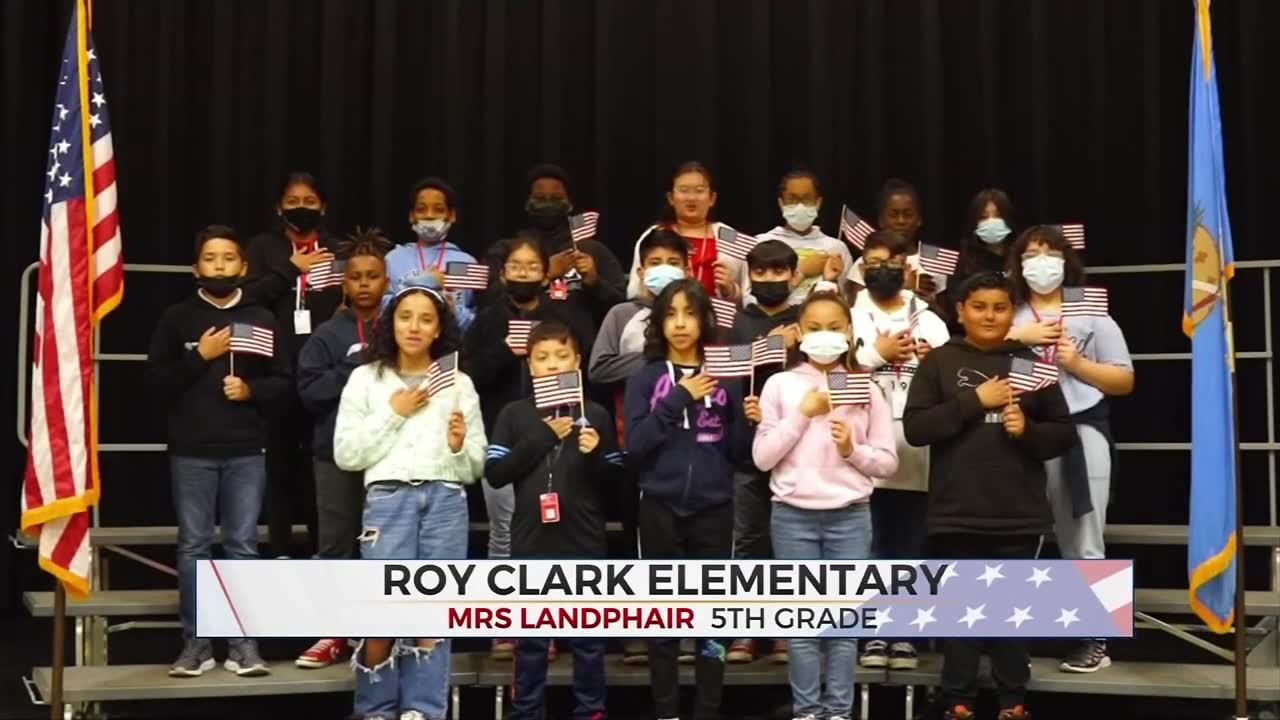 Daily Pledge: Students From Roy Clark Elementary 5th-Grade Class