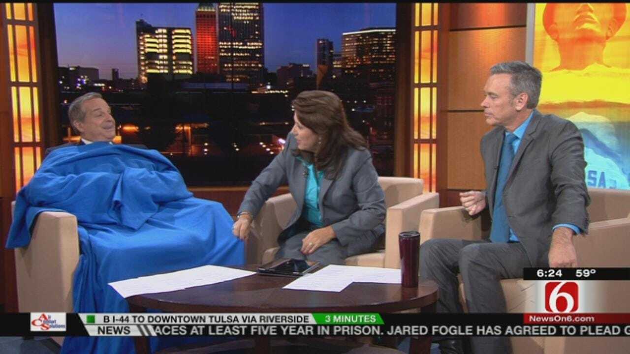 6 In The Morning's LeAnne Taylor Offers Warm Snuggie To Rich Lenz