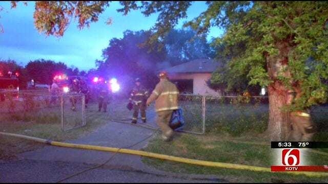 Tulsa Firefighters Rescue Man From Burning House