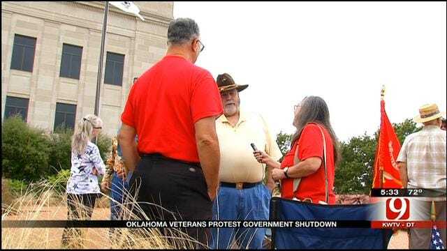 Oklahoma Veterans Protest Against Government Shutdown