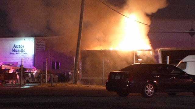 WEB EXTRA: Video From Scene Of Storage Building Fire In Tulsa