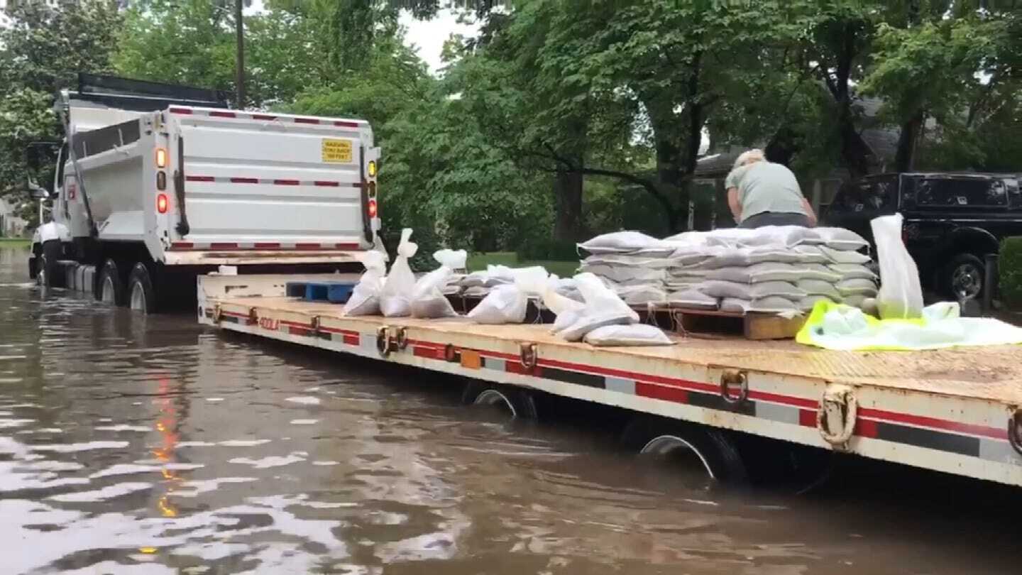 Neighborhood Near Tulsa's Gathering Place Flooded
