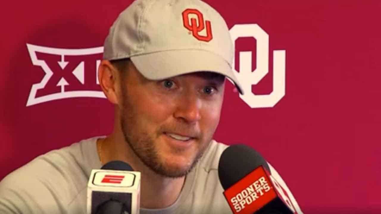 WATCH: OU's Lincoln Riley Has A Laugh After Toilet Flushes During Postgame Press Conference