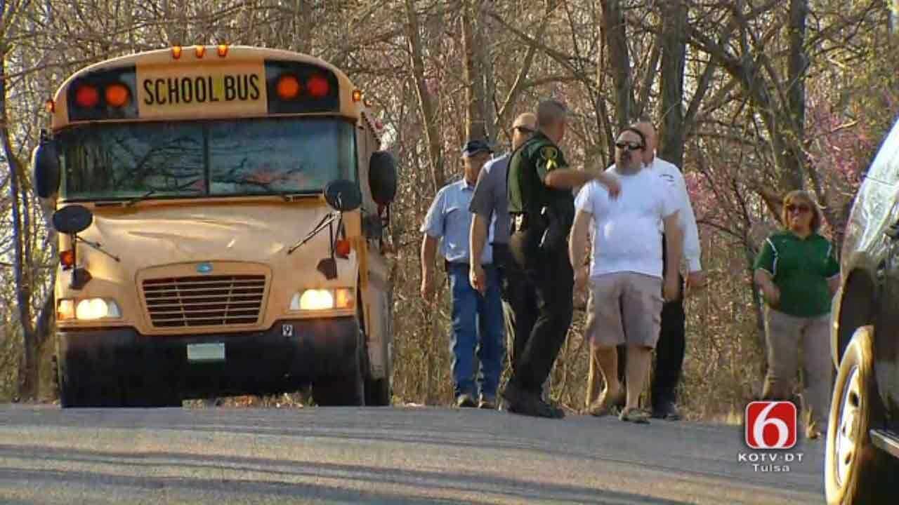 OHP: Several Students Taken To Hospital After Bus Crash In Mayes County