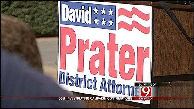 OSBI Opens Prater Campaign Contributions Probe