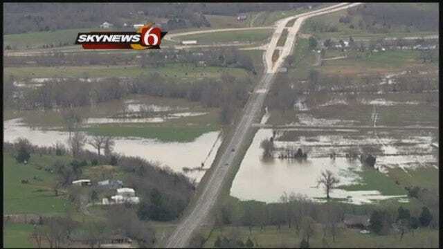 Sky News 6 Flies Over Flooding In Pittsburg County
