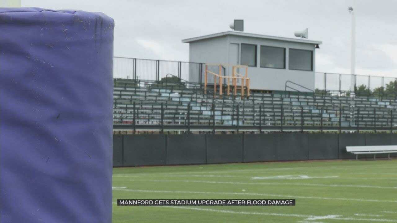 Mannford Pirates Play 1st Home Game In New Bleachers After Storm Damage