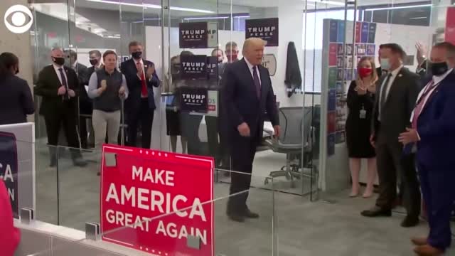 WATCH: President Trump Visits RNC Offices On Election Day