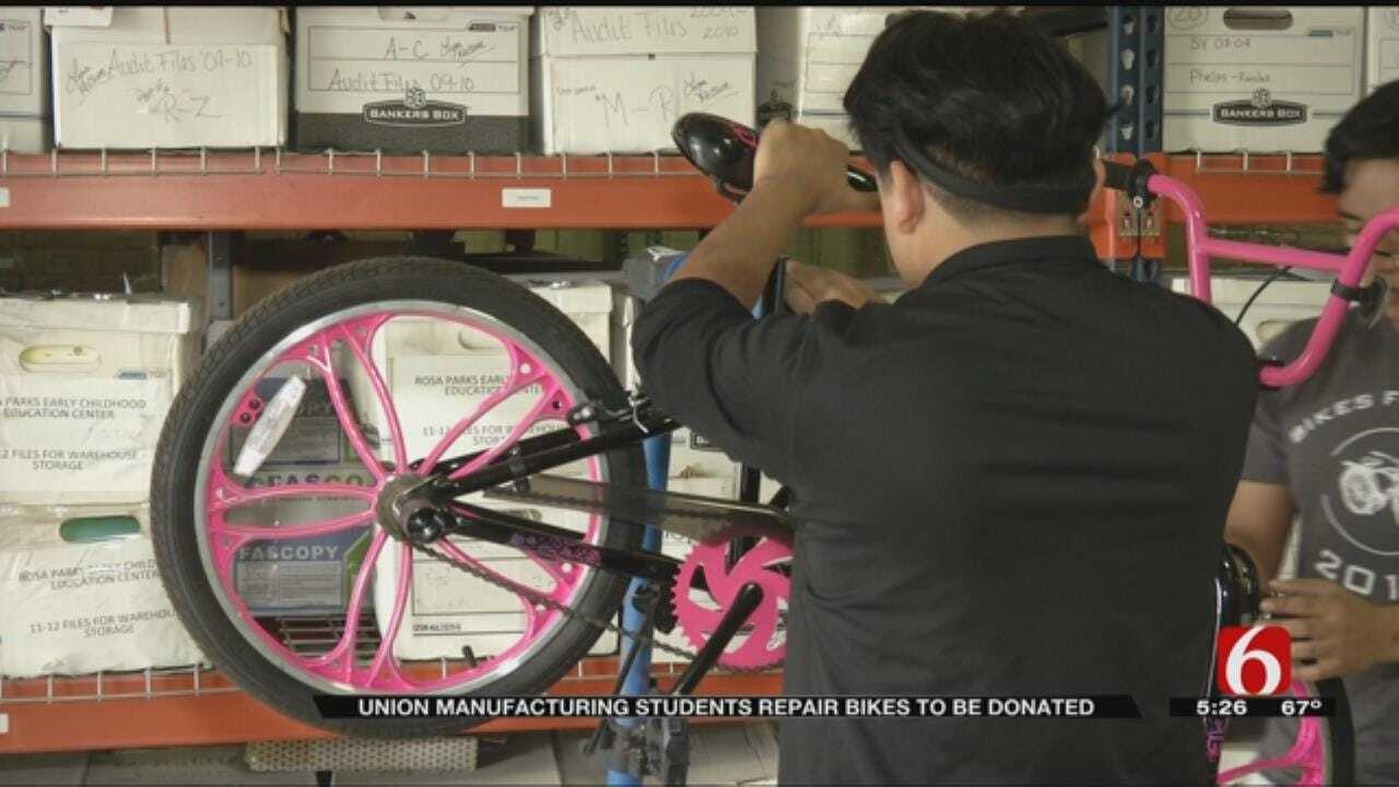 Union High School Students Fix Up Bikes To Donate