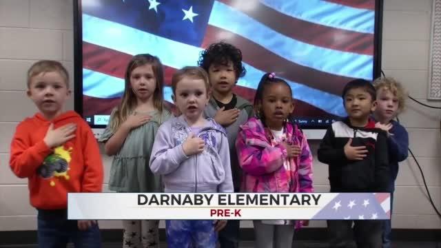 Daily Pledge: Students From Darnaby Elementary Pre-K Class