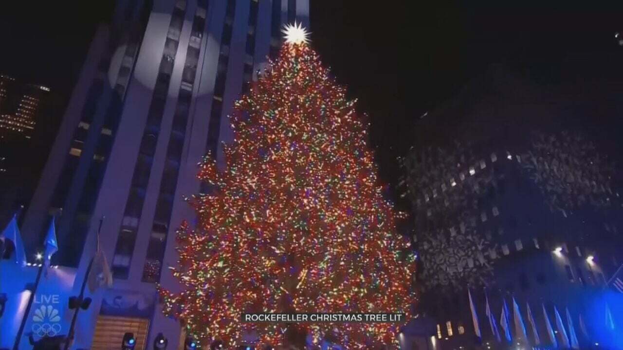 New York City's Rockefeller Tree Lit Up For The Holidays