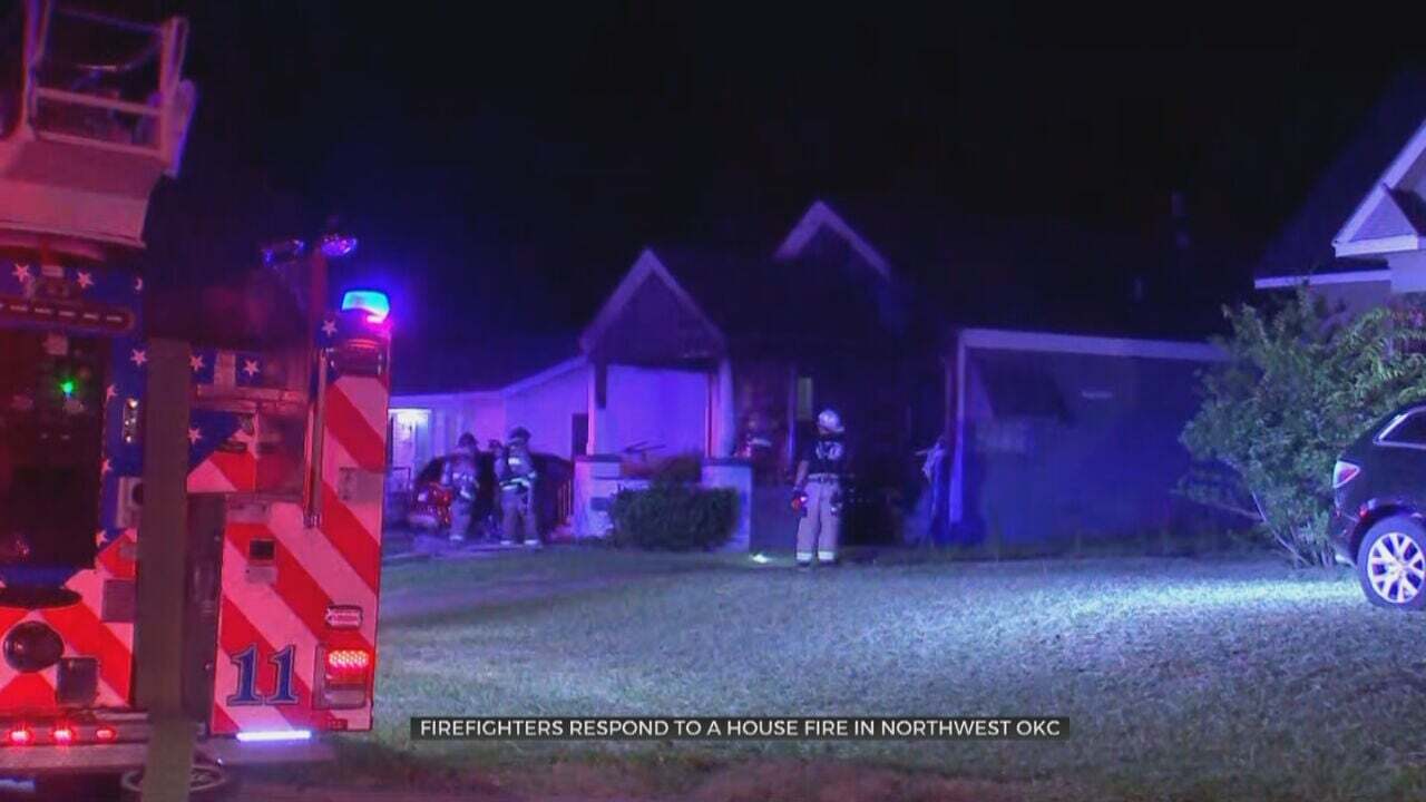 Emergency Crews Respond To House Fire In NW Oklahoma City 