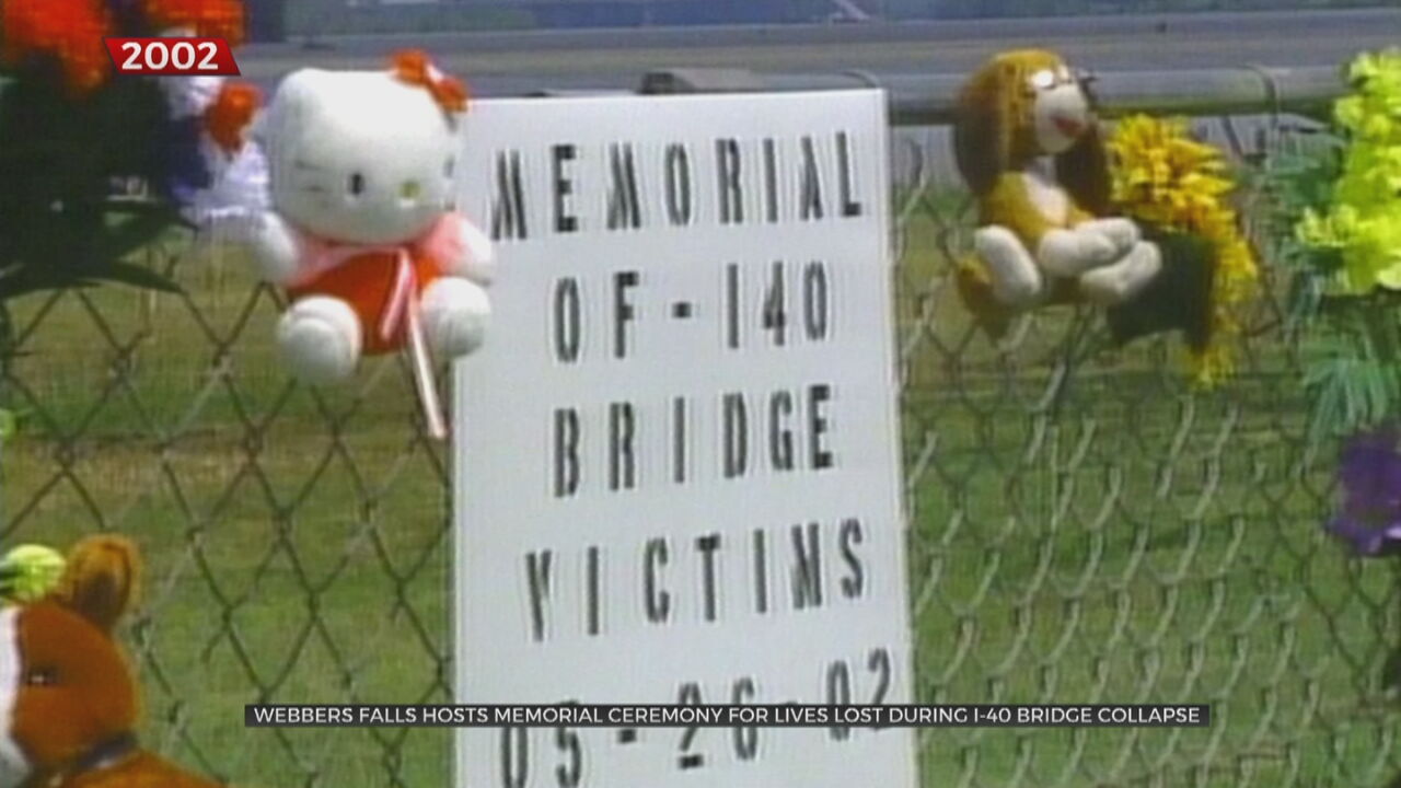 Webbers Falls Hosts Memorial Ceremony To Honor Lives Lost During I-40 Bridge Collapse 