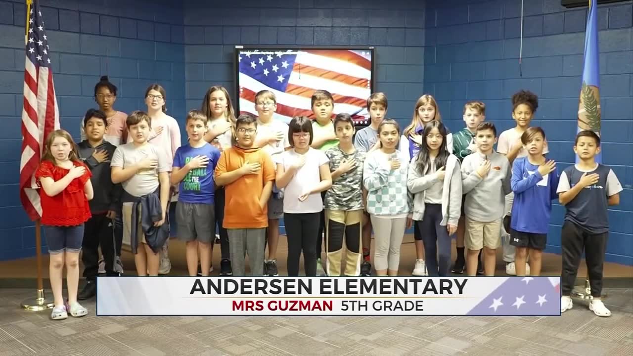 Daily Pledge: 5th-Grade Students From Andersen Elementary