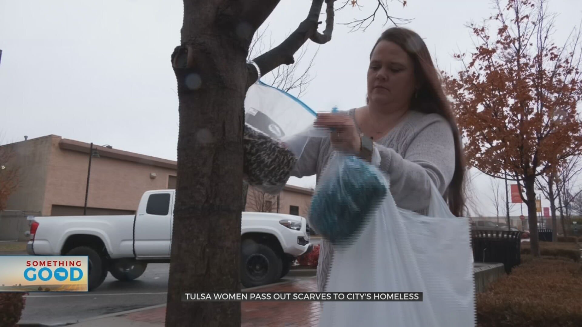 2 Tulsa Women On 2-Year Movement To Warm City’s Homeless With Scarves 