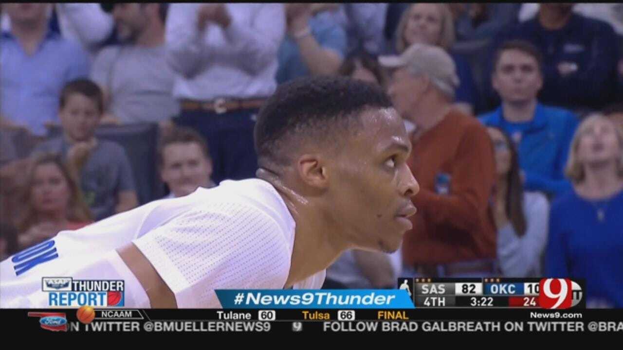 Westbrook Has Another Triple-Double, Thunder Beat Spurs