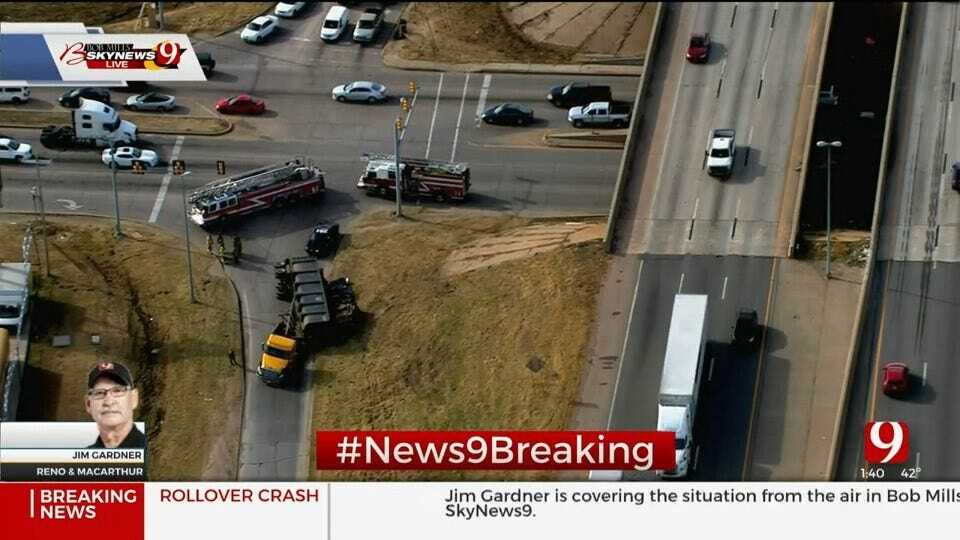 Emergency Crews Respond To Rollover Accident In SW OKC