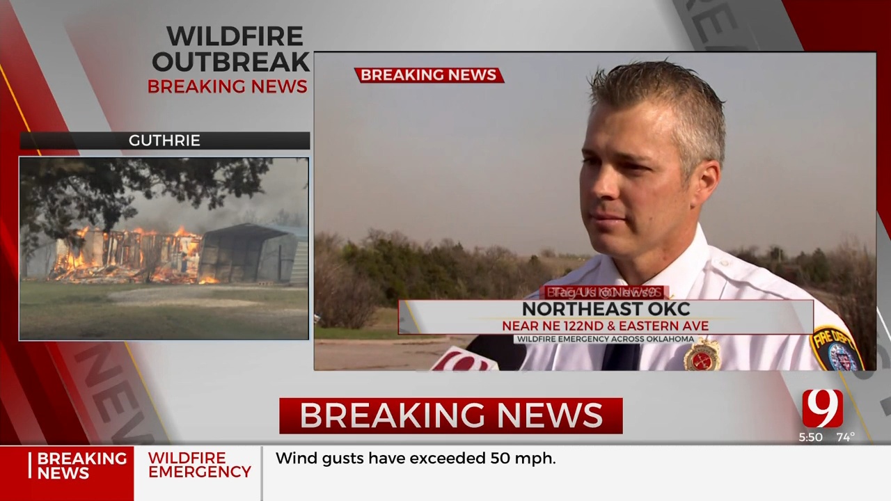 OKC Firefighters Provide Update As Fires Spread Across The State