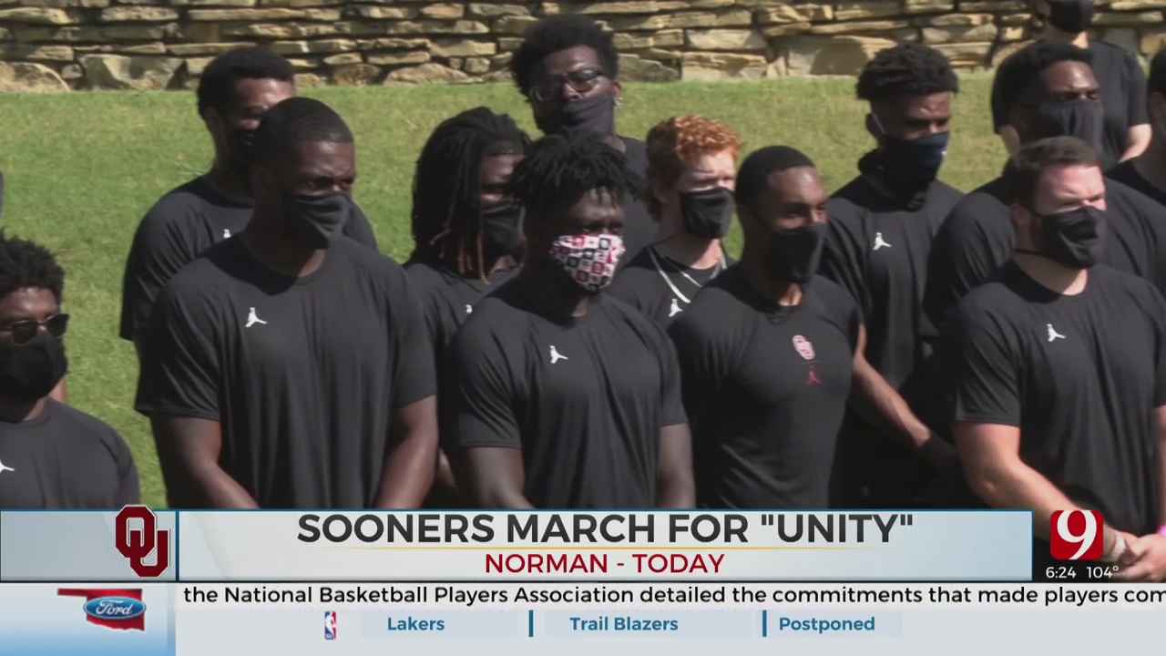 OU Football Team Commemorates March On Washington With March On Campus