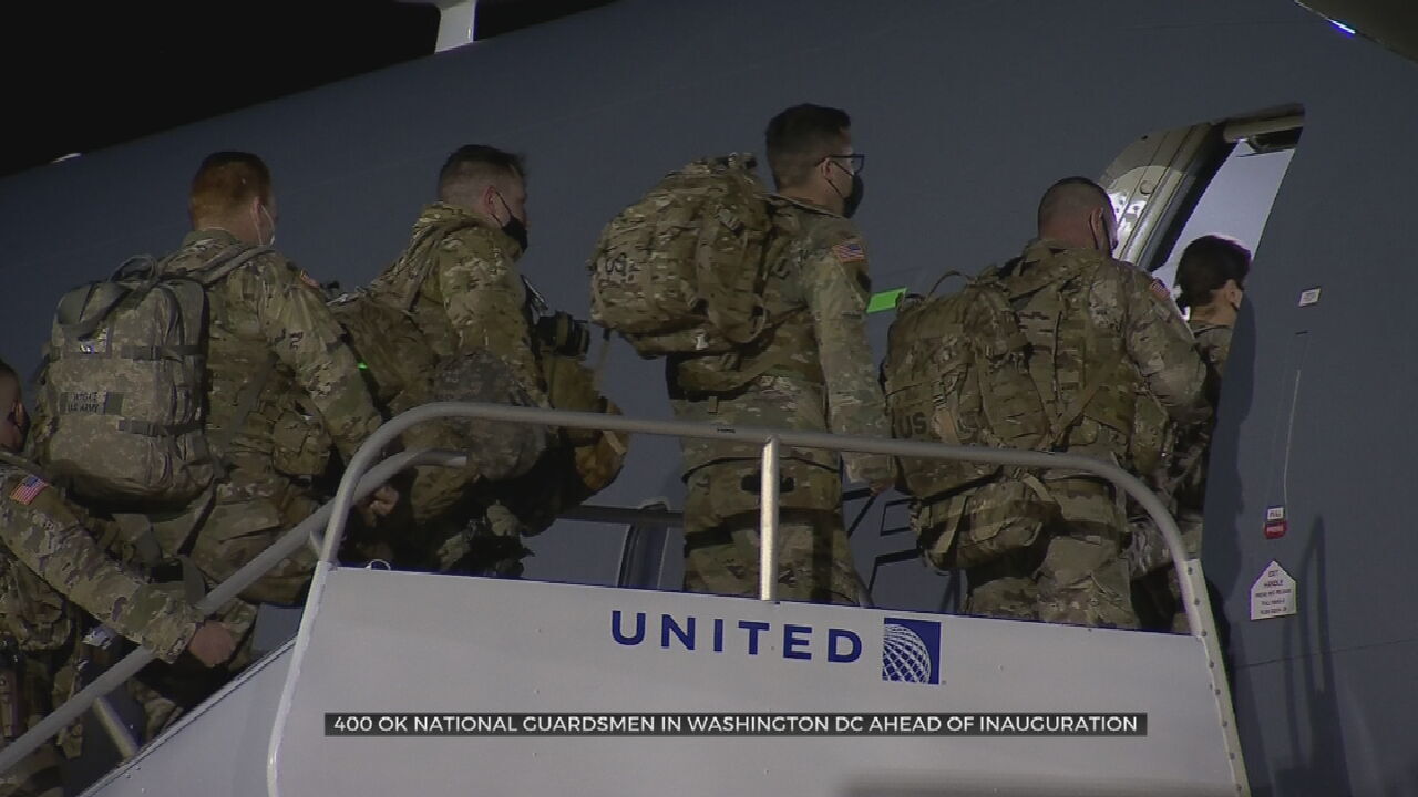 Oklahoma National Guardsmen Deploy To Washington D.C. Ahead Of Presidential Inauguration 