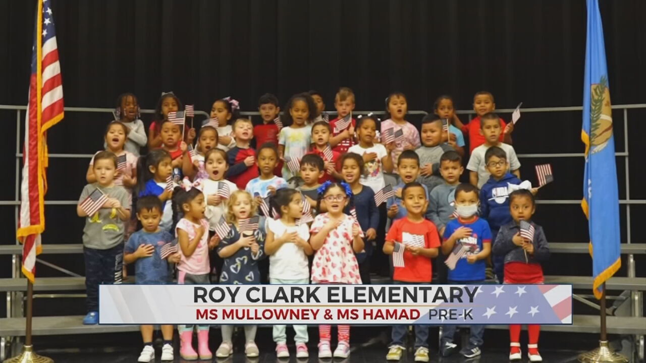 Daily Pledge: Students From Roy Clark Elementary Pre-K Class