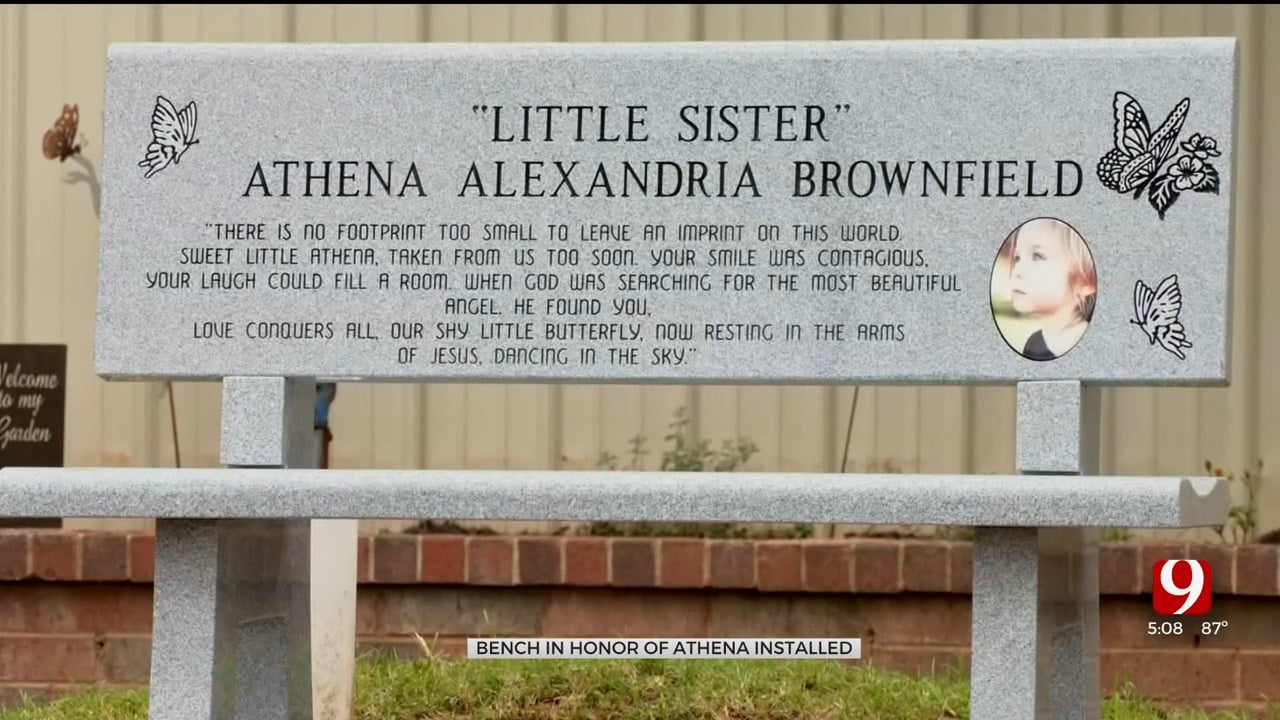 'Now Resting In The Arms of Jesus': Athena Brownfield Honored With Memorial Bench