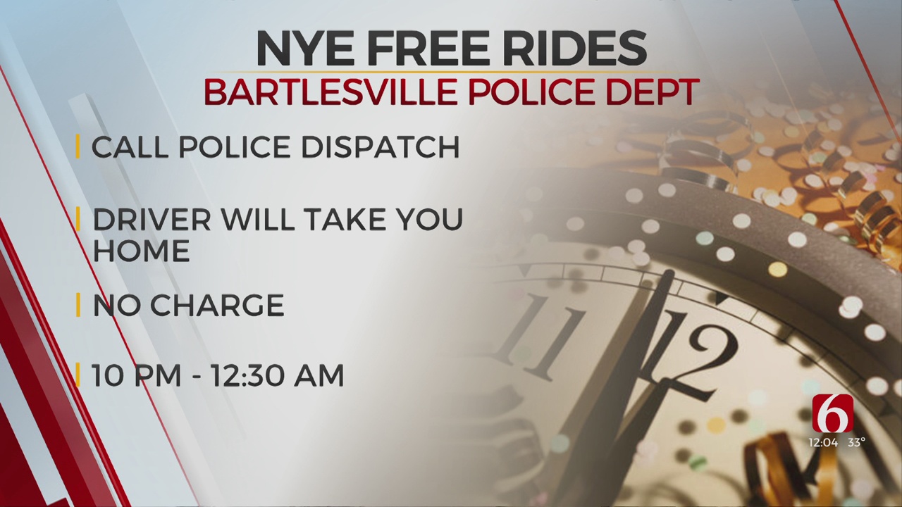 Bartlesville Police Offer Free Rides On New Year's Eve