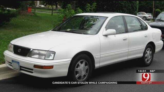 Candidate's Vehicle Stolen While Campaigning