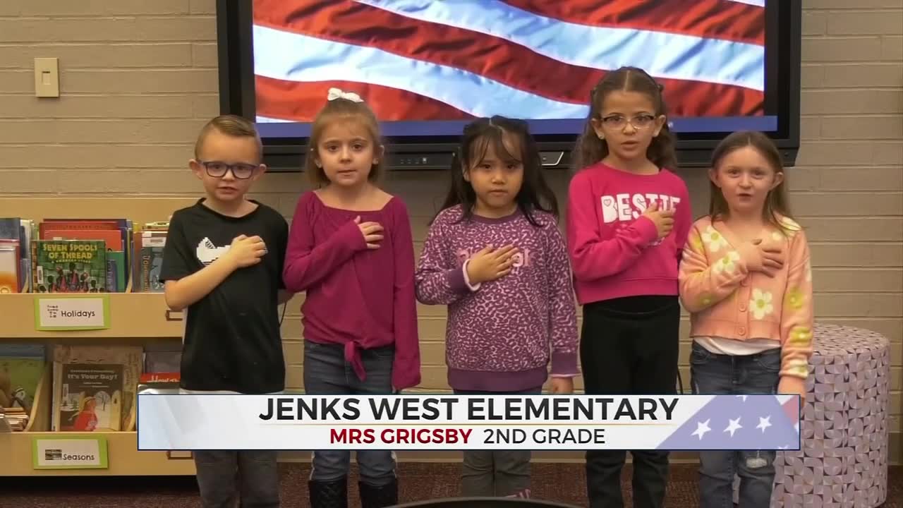 Daily Pledge: Students From Mrs. King's Class From Jenks West Elementary