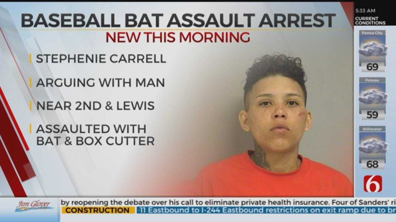 Woman Arrested After Assault With Bat And Chase, Police Say