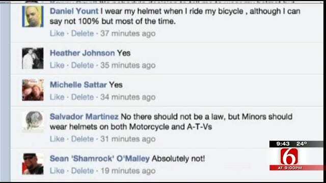 OK Talk: Should riders of all ages be required to wear helmets on motorcycles and ATVs?